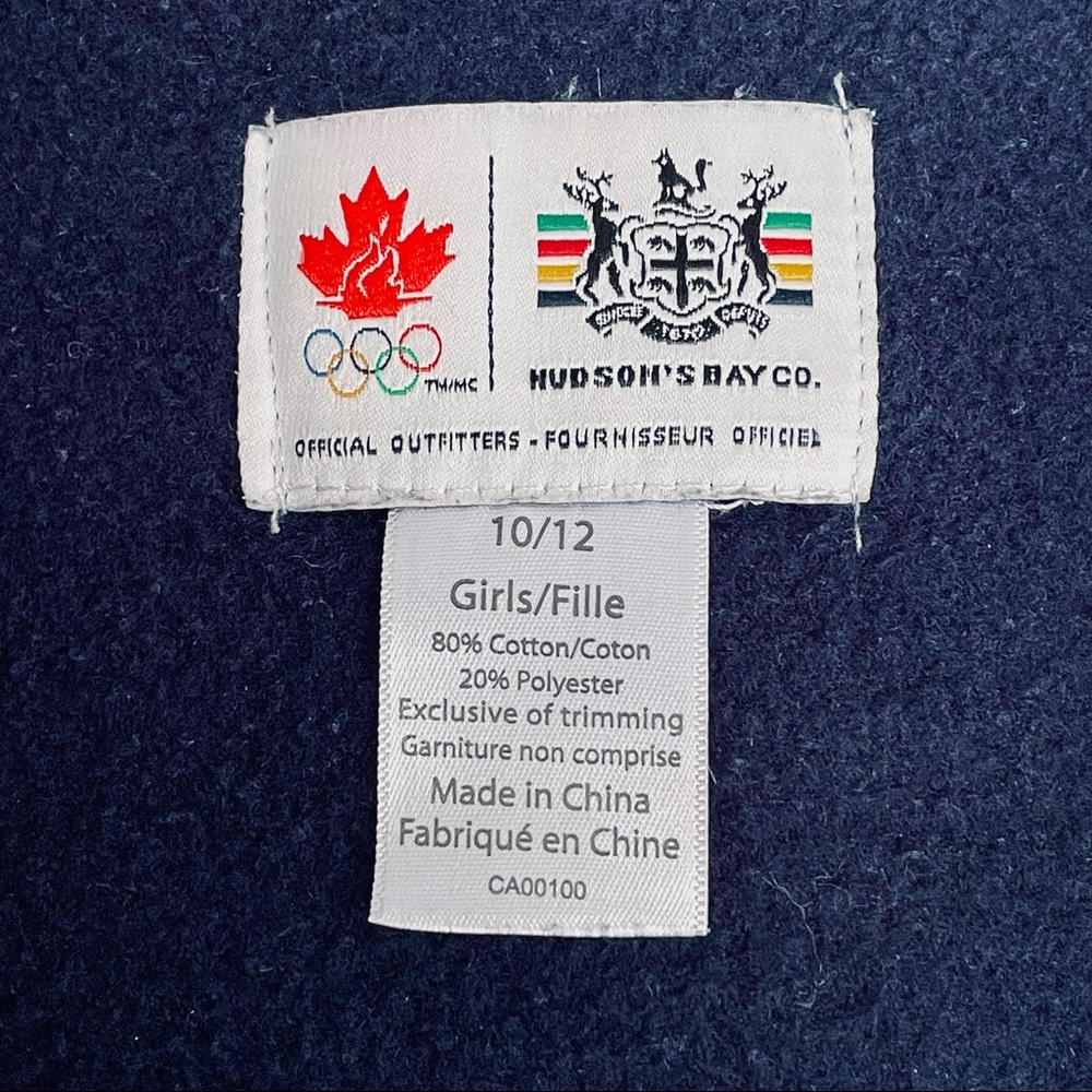 HBC Hudson’s Bay Co CANADA 2010 Winter Olympics Official Girls Cotton Hoodie - Picture 7 of 8